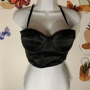 Underwire adjustable bustier crop top